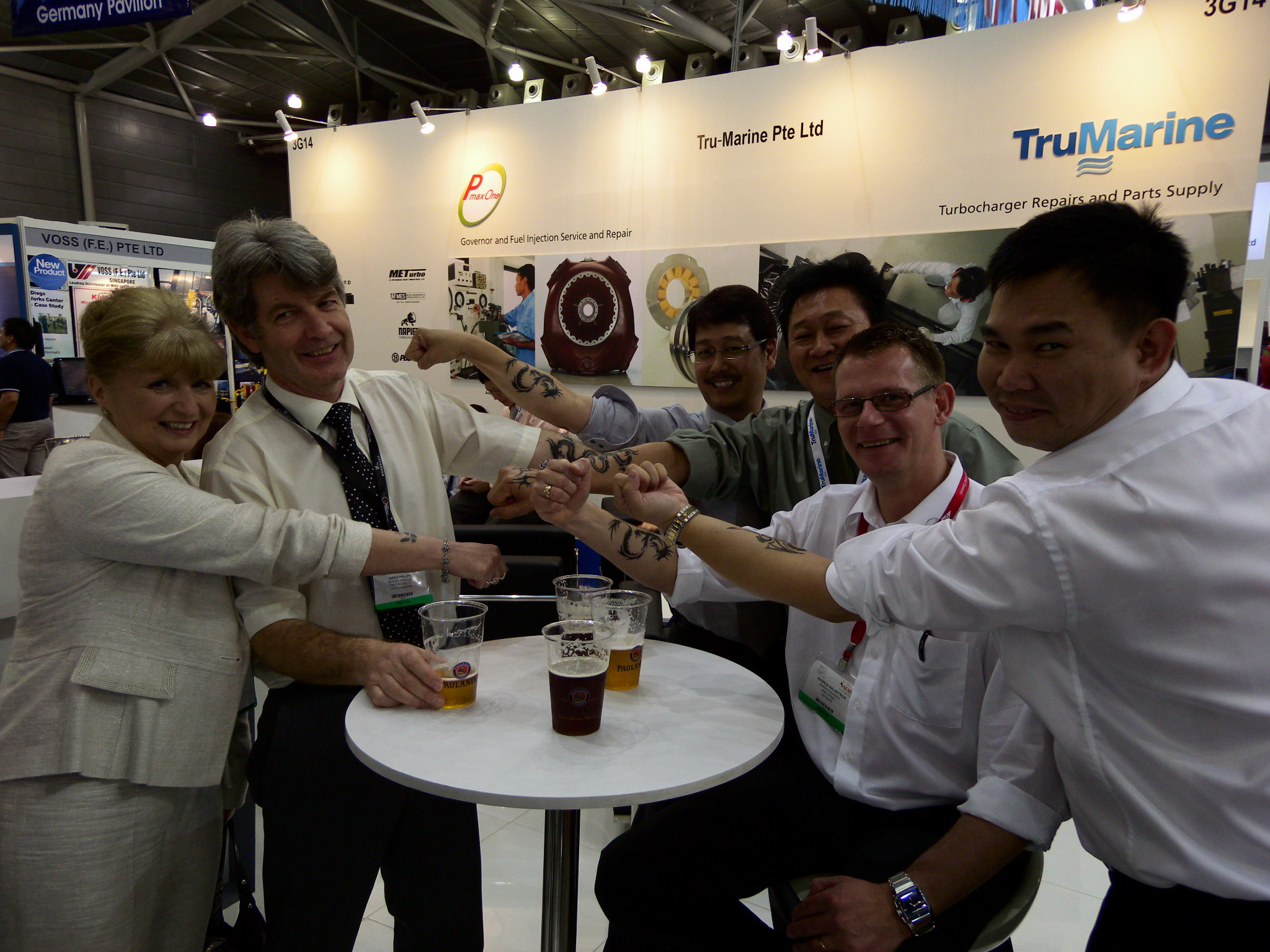 Tru-Marine Dragon tattoos at Asia Pacific Maritime show 2010
