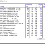 KMAR404 winch packing list